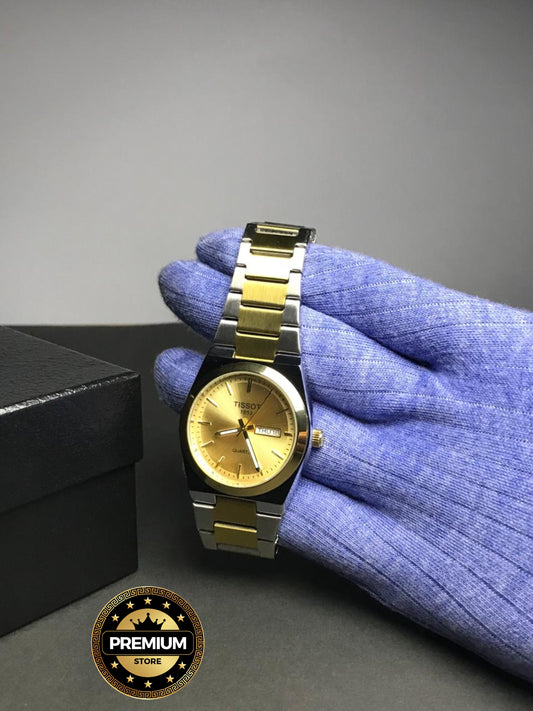 Branded Stone Dual Step & Golden Dial With Water Resistance